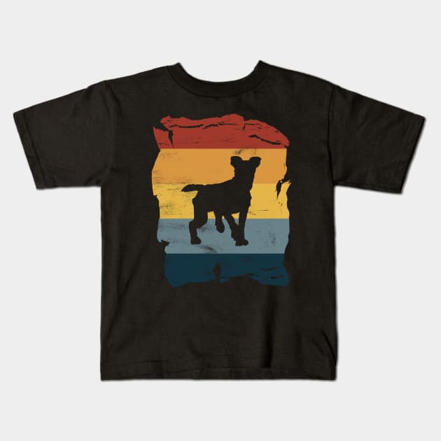 Mutt Distressed Vintage Retro Silhouette Kids T-Shirt by DoggyStyles